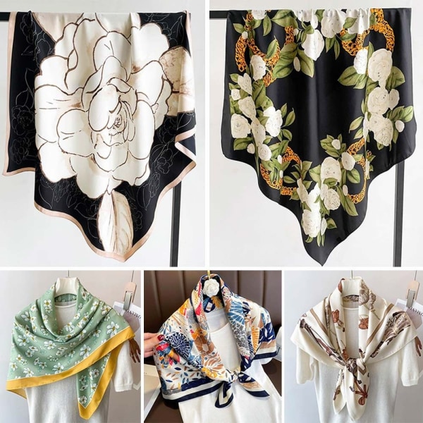 90x90cm Silk Scarf Beach Shawl 2 2 2