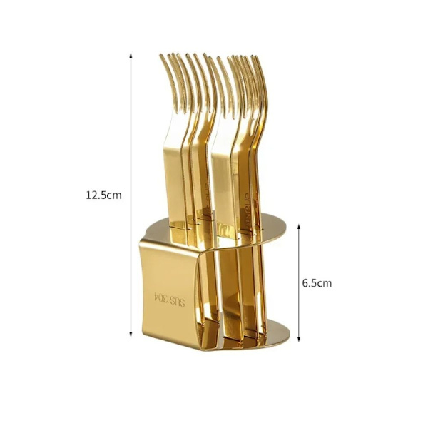 6 kpl Fruit Fork Kahvi- set SILVER Silver