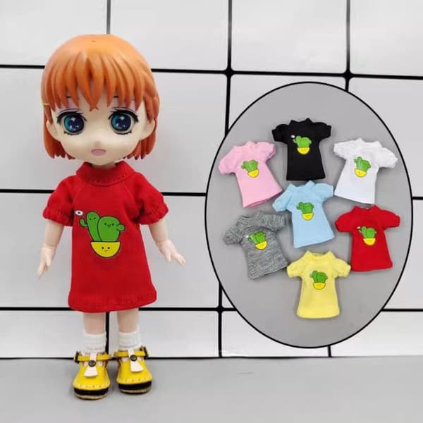 Docka Bomull T-shirt Dockklänning Outfits 3 3 3