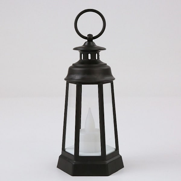 Led Lantern Candle Lantern SORT black