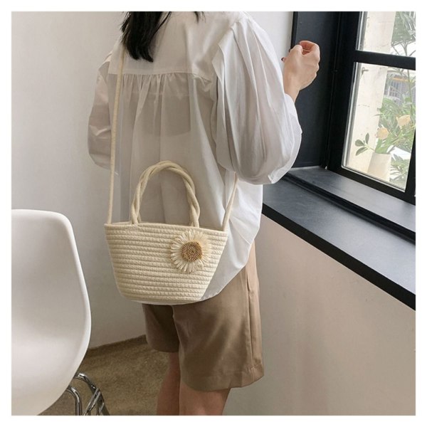 Cotton Woven Bag Summer Beach Bag KHAKI khaki