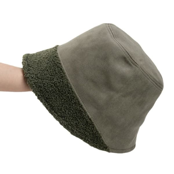 Patchwork Hatt Plyschkant Hatt ARMY GREEN Army Green