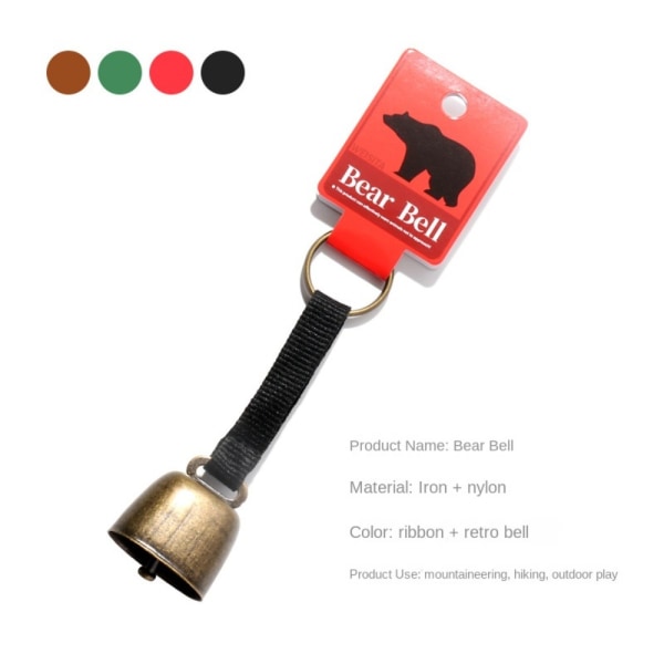 Bear Bell Camping Bell SVART BRONS KLOCKA BRONSKLOCKAN Black Bronze Bell-Bronze Bell