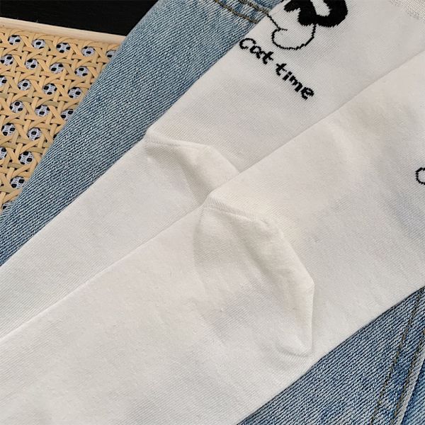 Asymmetriska Graffiti Strumpor Tunna Damstrumpor GRÅ Grey