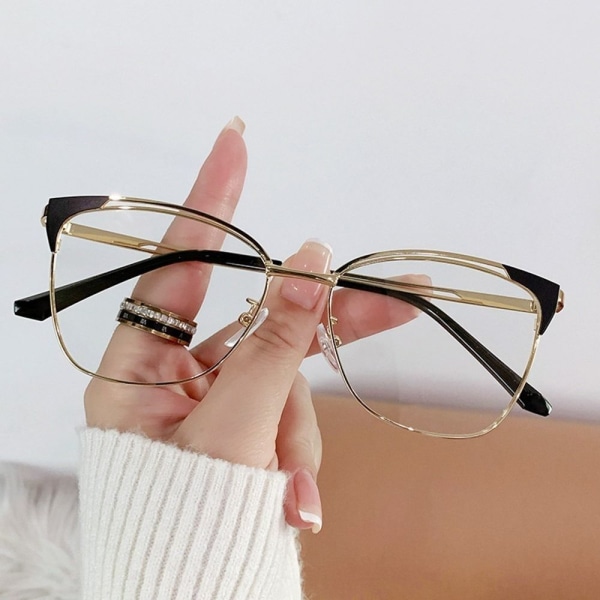 Anti-blått ljus glasögon fyrkantiga glasögon SVART GULDSTIL 1 Black goldStyle 1