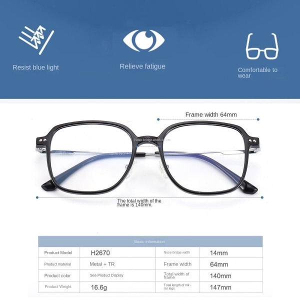 Anti Blue Light Glasses -koristelasit 3 3 3