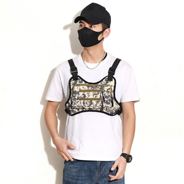 Sportsvest Taske Molle Brysttaske SORT SORT Black