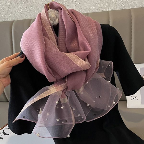 90x90cm Pearl Scarf Sidenscarf 4 4 4