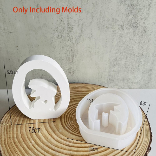 Hule kaninlys dekorasjon 3D hjerte kaninform 3 3 3