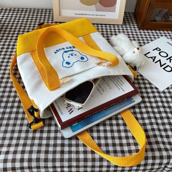 Little Bear Axelväska Student Messenger Bag GUL yellow