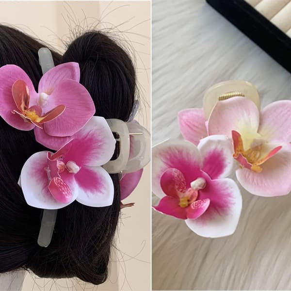 Hårklype med blomsterdesign B