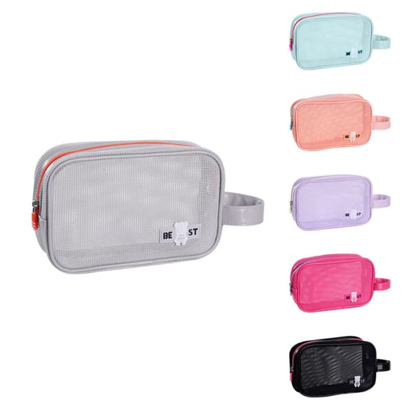 Makeuptaske i mesh PINK pink