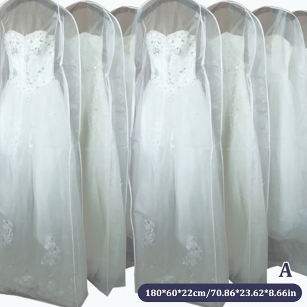 1 st Bröllopsklänning Cover Garderob Klänning förvaringsväska 180x60x22cm