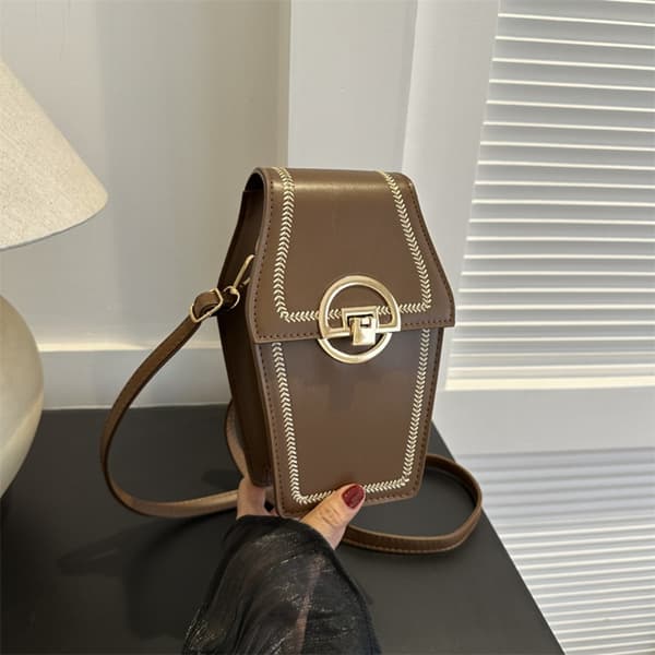 PU Lædertaske Trendy Hasp Tasker SORT Black