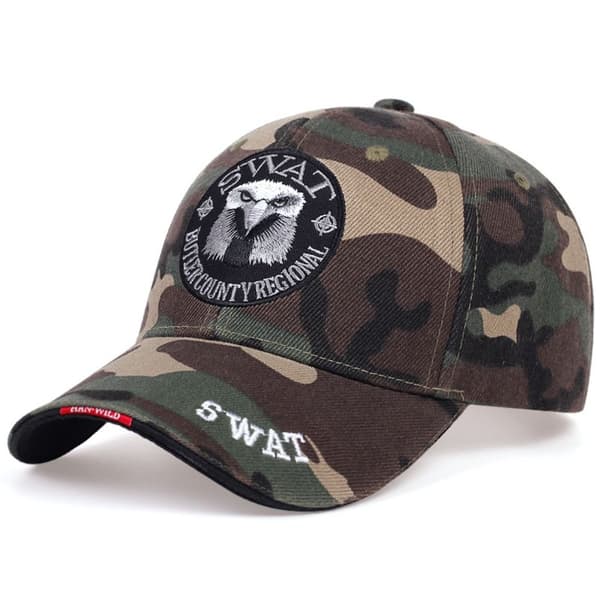 SWAT Broderi Baseball Caps Snapback Hatte SORT black