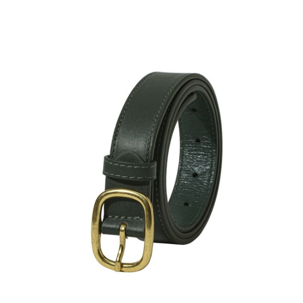 Läderbälte Elliptisk stift Spänne Midjeband ARMY GREEN army green
