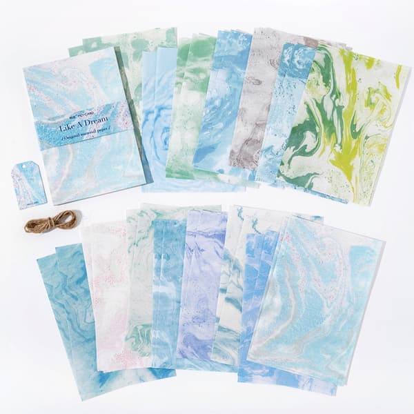 30 stk. Samling av Microlight-serien Materialpapir Vintage 01