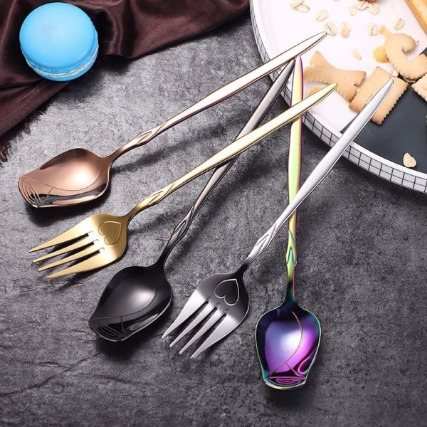 Kaffeskje Fruktgaffel GULLGAFFEL Gold Fork-Fork
