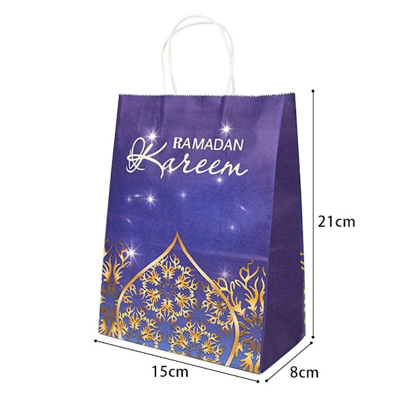 6 stk Eid Mubarak Papirposegaveesker STIL 4