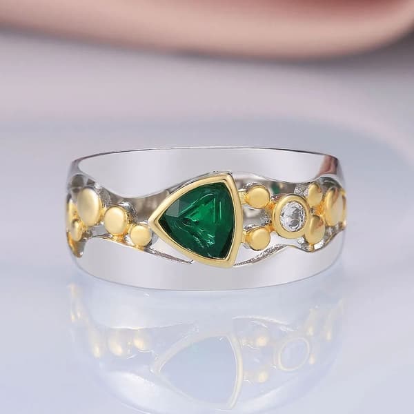 Zirkonring Ihålig Inlagd Ring BLÅ 7 blue 7