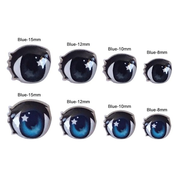 Sarjakuva silmätarrat Anime hahmonukke MUSTA-15MM MUSTA-15MM Black-15mm
