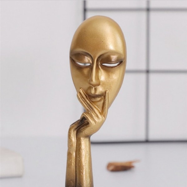 Abstrakt Statue Figur Skulptur GYLDT golden
