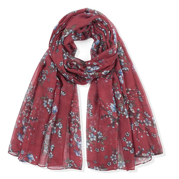 Sjalar Wraps Muslim Hijab VIN RÖTT Wine Red