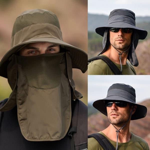 1 stk. fiskehat solhatte STIL 2 LYS GRÅ STIL 2 LYS GRÅ style 2 light grey