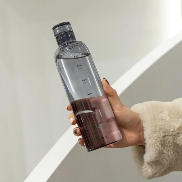Vattenflaska Tidskala Drickskopp SVART 750ML 750ML black 750ml-750ml