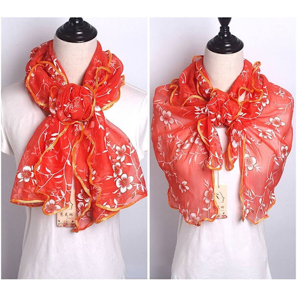 Damsjalar för damer Sjal Head Wraps ROSE RED Rose Red