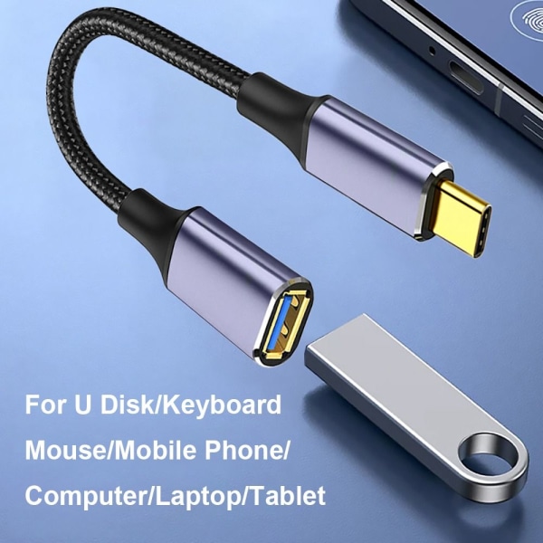Type-C til USB 3.0 A kabelforlengelsesledning 1,5M 1.5m