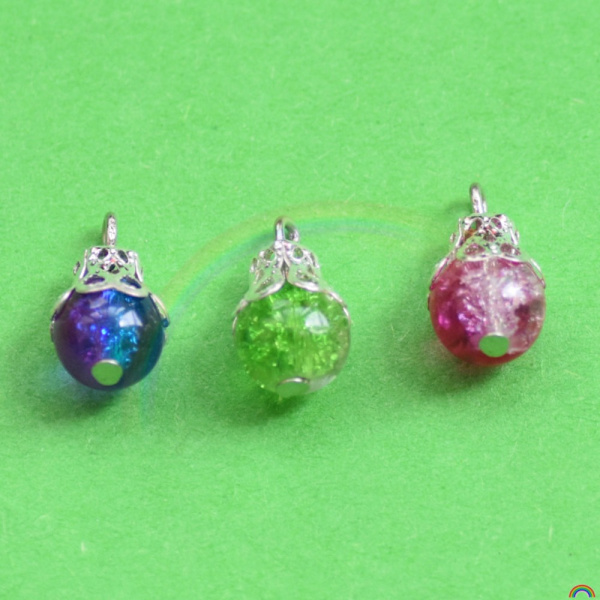 10 stk Anheng Charm Bail Beads nøkkelring