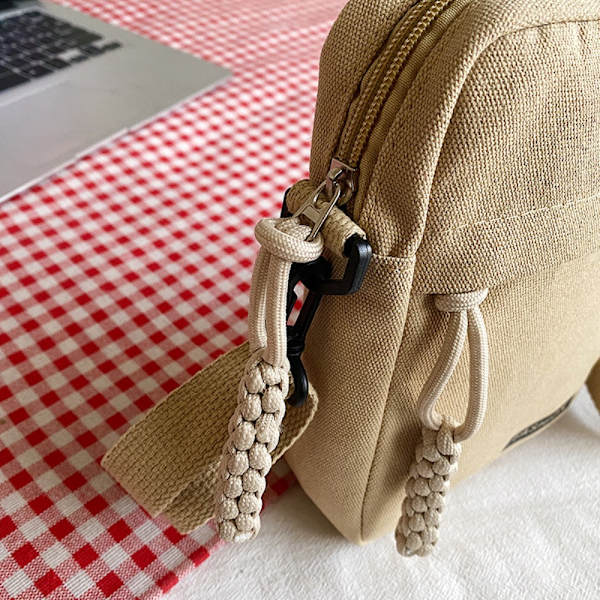 Olkalaukku Kangaslaukku KHAKI Khaki