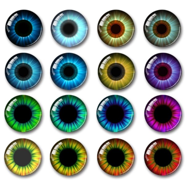 20 stk/10 par Eyes Crafts Eyes Puppet Crystal Eyes 10MM-FARGE 10mm-color random