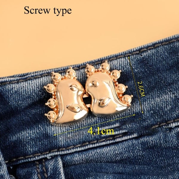 Jeansknapper No-Sying Metalknap GULD DINOSAUR DINOSAUR gold dinosaur-dinosaur