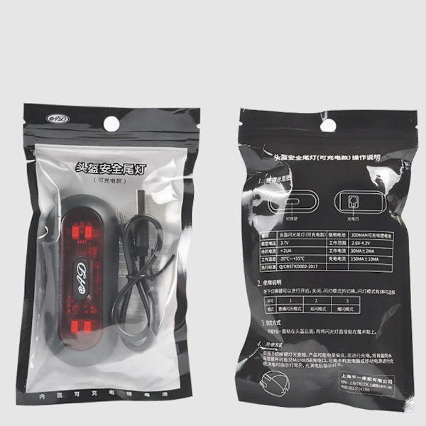 Moto Helmet Light Cykel Bakljus Motorcykel Varningsljus