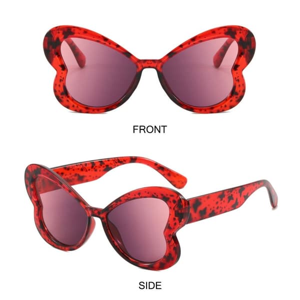Dame Sommerfugl Katteøye Solbriller ROSA LEOPARD Pink Leopard