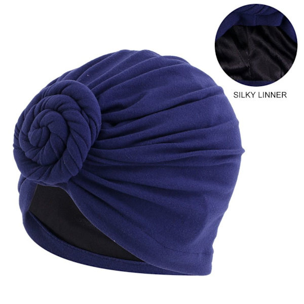 Kvinder Turban Hårcover MARINEBLÅ Navy Blue
