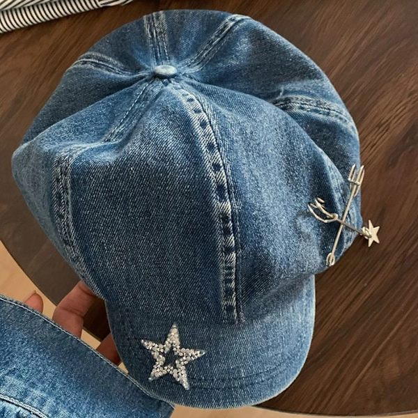Baretit Lippalakit Kahdeksankulmaiset Newsboy-hatut VAALEENSININEN light blue