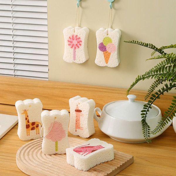 Natural Wood Pulp Sienet Selluloosa Astianpesusieni 1pc random
