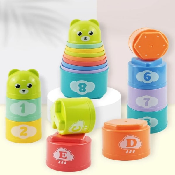 Fold Cup Child Stack Game Puzzle Train Lautapelit Lelu