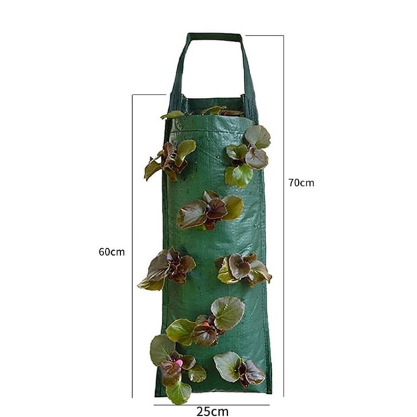 Plant Grow Bags Jordgubbsplanteringsbehållare GRÖN 4 HÅL 4 green 4 Holes-4 Holes