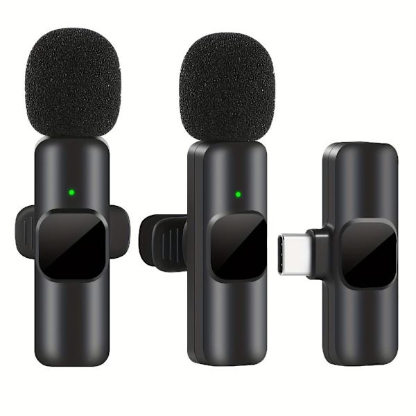 Trådløs Lavalier Mikrofon Mini Mic TYPEC 1TO2 TYPEC 1TO2 TypeC 1to2