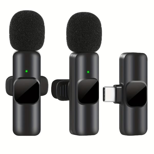 Trådlös Lavalier-mikrofon Minimikrofon TYPEC 1TO2 TYPEC 1TO2 TypeC 1to2