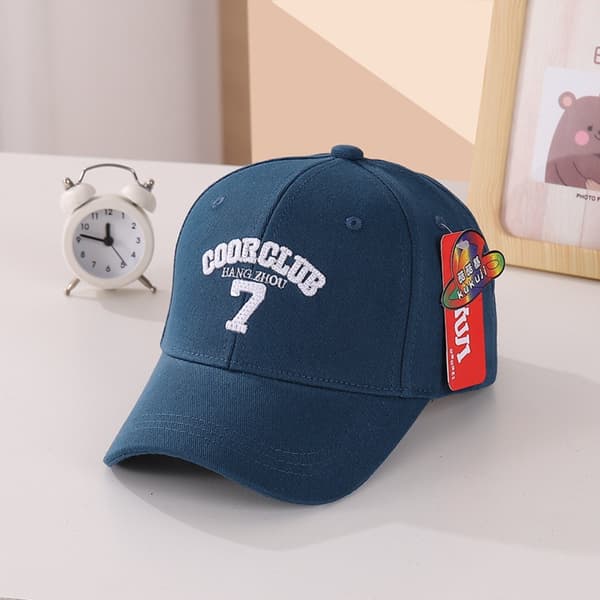 Baseballcaps for barn, minimalistisk brodert lue HVIT White
