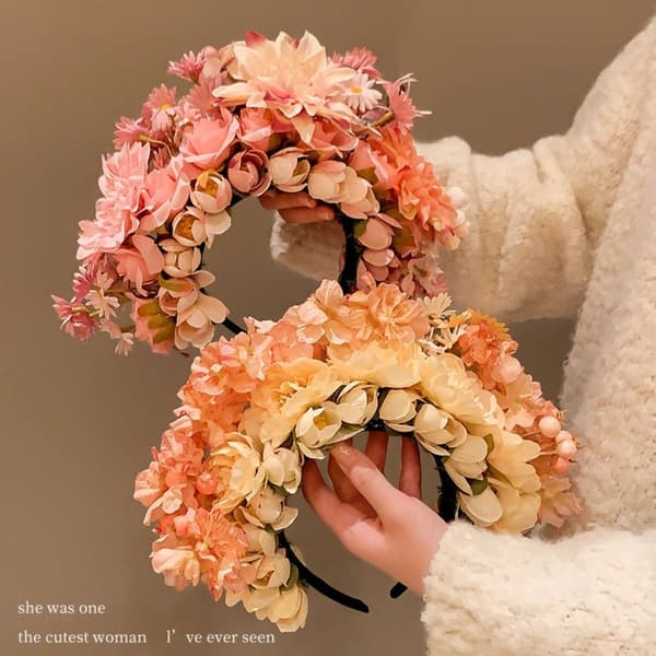 Kunstig Blomst Hodeplagg Silkeblomst Hårnål 8 8 8