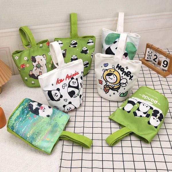 Panda Bucket Handbag Matpakke 3 3 3