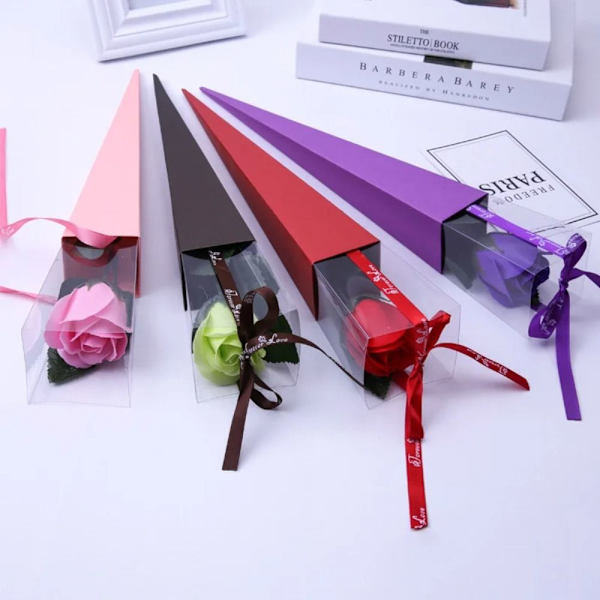 10 kpl Kirkas ikkuna Bouquet Box Bouquet-käärepaperi HARMAA Grey