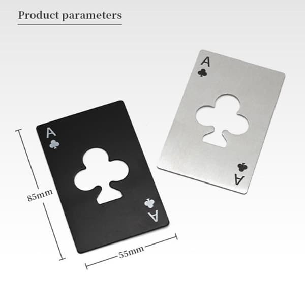 Kreativ Pokerformad Flasköppnare SILVER Silver
