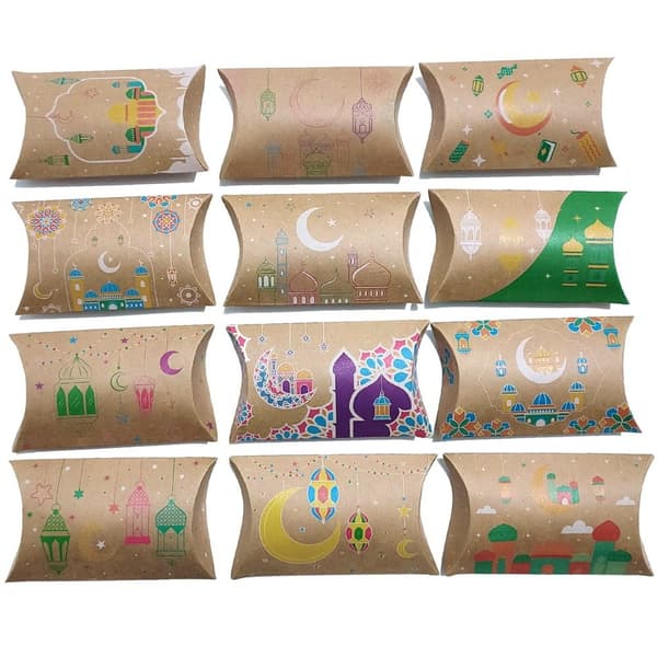 12 kpl EID Mubarak lahjapakkauksia makeispusseja STYLE 7 STYLE 7